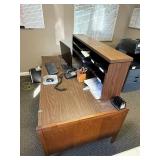 Large Wood Reception Desk with Organizer Hutch and Drawers 72" Wide Large Wood Reception Desk with Organizer Hutch and Drawers 72" Wide