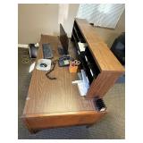 Large Wood Reception Desk with Organizer Hutch and Drawers 72" Wide Large Wood Reception Desk with Organizer Hutch and Drawers 72" Wide