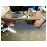 Large Wood Reception Desk with Organizer Hutch and Drawers 72" Wide Large Wood Reception Desk with Organizer Hutch and Drawers 72" Wide