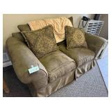 Ashley Furniture Loveseat with Two Decorative Pillows Ashley Furniture Loveseat with Two Decorative Pillows