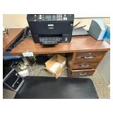 L-Shaped Wooden Office Desk with Side Drawers - desk only L-Shaped Wooden Office Desk with Side Drawers - desk only
