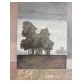 Set of 2 Framed Landscape Prints with Trees 26x27 Inches Set of 2 Framed Landscape Prints with Trees 26x27 Inches