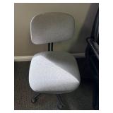 Set of 2 Office Chairs Including High-Back Faux Leather and Gray Fabric Chair Set of 2 Office Chairs Including High-Back Faux Leather and Gray Fabric Chair
