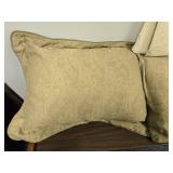 Set of Decorative Paisley Throw Pillows with Cream Covers Set of Decorative Paisley Throw Pillows with Cream Covers