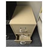 Tan 2-Drawer Metal Filing Cabinet 29x15x25 Inches Tan 2-Drawer Metal Filing Cabinet 29x15x25 Inches