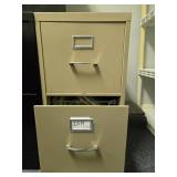 Tan 2-Drawer Metal Filing Cabinet 29x15x25 Inches Tan 2-Drawer Metal Filing Cabinet 29x15x25 Inches