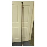 Set of Curtain Rods with Light Gold Jacquard Curtain Panels Set of Curtain Rods with Light Gold Jacquard Curtain Panels