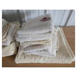 Collection of Assorted Cream Hand Towels and Washcloths Collection of Assorted Cream Hand Towels and Washcloths