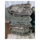 Collection of Assorted Bath and Hand Towels with Decorative Trim Collection of Assorted Bath and Hand Towels with Decorative Trim