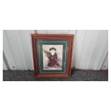 Lamp with Shade, 2 Framed Santa Prints, and Ornament Hangers Set Lamp with Shade, 2 Framed Santa Prints, and Ornament Hangers Set