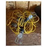 Heavy Duty Work Light String with Protective Cage Guards Heavy Duty Work Light String with Protective Cage Guards