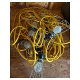 Heavy Duty Work Light String with Protective Cage Guards Heavy Duty Work Light String with Protective Cage Guards