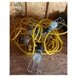 Heavy Duty Work Light String with Protective Cage Guards Heavy Duty Work Light String with Protective Cage Guards
