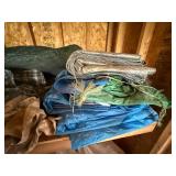 Lot of Assorted Tarps and Fabric Covers Lot of Assorted Tarps and Fabric Covers