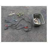 Collection of Jumper Cables, Power Strips, and Extension Cords Collection of Jumper Cables, Power Strips, and Extension Cords