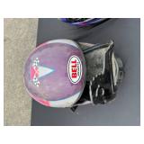 Pair of Full Face Motorcycle Helmets Bell Polaris and THH Large Pair of Full Face Motorcycle Helmets Bell Polaris and THH Large