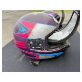 Pair of Full Face Motorcycle Helmets Bell Polaris and THH Large Pair of Full Face Motorcycle Helmets Bell Polaris and THH Large