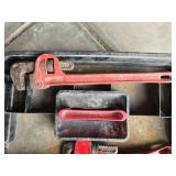 Plumbing Toolbox with Pipe Wrenches, Fittings, Sealant and Supplies Plumbing Toolbox with Pipe Wrenches, Fittings, Sealant and Supplies