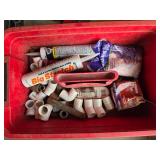 Plumbing Toolbox with Pipe Wrenches, Fittings, Sealant and Supplies Plumbing Toolbox with Pipe Wrenches, Fittings, Sealant and Supplies