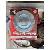 Assorted Plumbing Supplies with Caulk, Sealants, and Tools Assorted Plumbing Supplies with Caulk, Sealants, and Tools