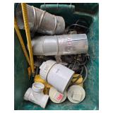 Assorted Plumbing and Electrical Supplies with Tool Box Assorted Plumbing and Electrical Supplies with Tool Box