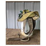 Assorted Tie Down Straps with Hooks in Bucket Assorted Tie Down Straps with Hooks in Bucket