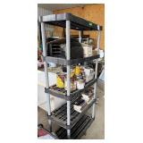 Large 5-Shelf Plastic Storage Rack 72x34x16 Inches - contents not included Large 5-Shelf Plastic Storage Rack 72x34x16 Inches - contents not included
