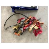 Automotive Shop Equipment Lot with Floor Jacks, Jack Stands, Dollies, and Straps Automotive Shop Equipment Lot with Floor Jacks, Jack Stands, Dollies, and Straps