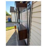 Excellent Mid-Century Chrome & Walnut Lighted Wet Bar & Etagere Excellent Mid-Century Chrome & Walnut Lighted Wet Bar & Etagere