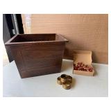 Wooden Box, Napkin Rings, & Bead Garland Wooden Box, Napkin Rings, & Bead Garland