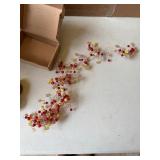 Wooden Box, Napkin Rings, & Bead Garland Wooden Box, Napkin Rings, & Bead Garland