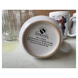 Norman Rockwell Mugs, Vtg Anchor Hocking Line Lites Barware, & A Cake Pan Norman Rockwell Mugs, Vtg Anchor Hocking Line Lites Barware, & A Cake Pan