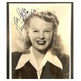 June Allyson Signed Vintage Black and White Portrait Photo