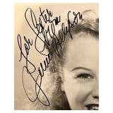 June Allyson Signed Vintage Black and White Portrait Photo