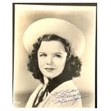 Autographed Gloria Jean Black and White Portrait Photo