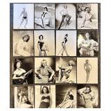 Set of 16 Vintage Hollywood Actress Photographs Featuring Anita Edberg, Hazel Court, Bettie Davis and more