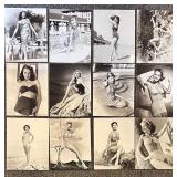 Set of 12 Vintage Glamour Black and White Pin-Up Photo Prints Featuring - Kim Novak, Ann Bancroft, Hazel Court and more