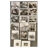 Collection of 17 Vintage Black and White Movie Production Stills