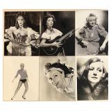 Lot of Vintage Hollywood Actress Black and White 8x10 Prints Featuring Greta Garbo, Lauren Bacall,  Bette Davis, Kim Novak, Jane Powell and more