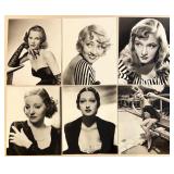 Lot of Vintage Hollywood Actress Black and White 8x10 Prints Featuring Greta Garbo, Lauren Bacall,  Bette Davis, Kim Novak, Jane Powell and more