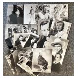 Collection of Classic Hollywood Movie Star Black-and-White Photographs Featuring Jay North, Roy Rogers, David Niven, Christopher Lee Michael Caine and more