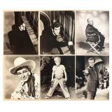 Collection of Classic Hollywood Movie Star Black-and-White Photographs Featuring Jay North, Roy Rogers, David Niven, Christopher Lee Michael Caine and more