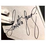 Signed Loretta Young CBS Radio Photograph with Original Press Release
