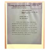 Signed Loretta Young CBS Radio Photograph with Original Press Release