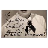 Signed Charlotte Greenwood Vintage Portrait Photo