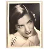 Vintage Black and White Signed Portrait Photograph of Ella Raines