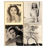 Collection of Vintage Hollywood Celebrity Actress and Actor Publicity Photos Featuring Marjorie Weaver, Deanna Durbin, Julie Newmar, Tuesday Weld, Terry-ThomasDick Powell, Ann Sothern, George Burns an