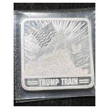 1 TROY OZ .999 FINE SILVER TRUMP TRAIN BAR 1 TROY OZ .999 FINE SILVER TRUMP TRAIN BAR