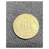 1862 US 3 CENT SILVER 1862 US 3 CENT SILVER