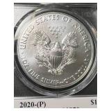 2020 AMERICAN SILVER EAGLE PCGS MS70 EMERGENCY ISSUE 2020 AMERICAN SILVER EAGLE PCGS MS70 EMERGENCY ISSUE